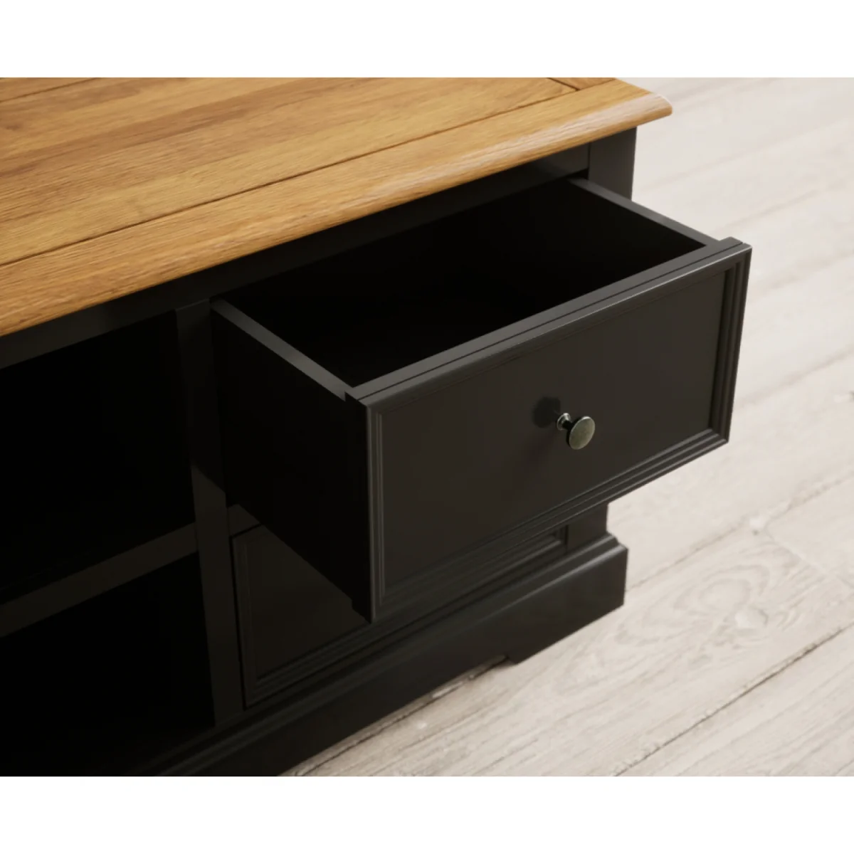 Charlton Oak and Black Painted Super Wide TV Cabinet – image 6