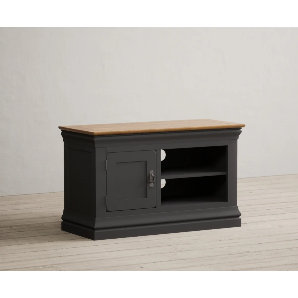 Charwood Oak and Charcoal Painted Small TV Unit – image 3