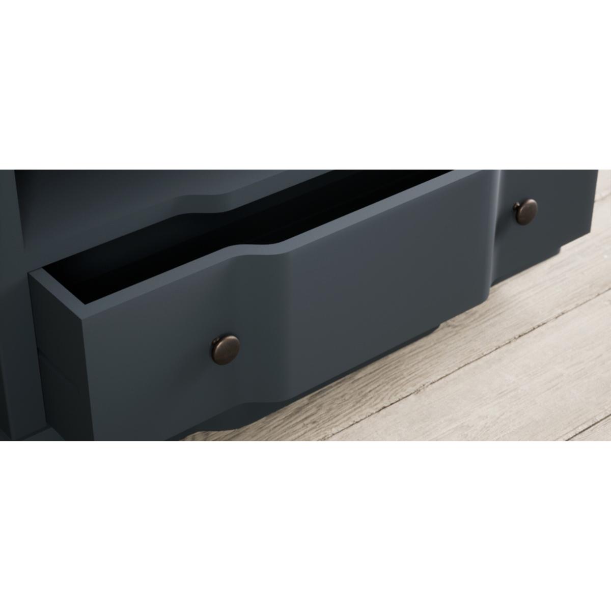 Delphine Oak and Blue Painted Small TV Cabinet – image 6