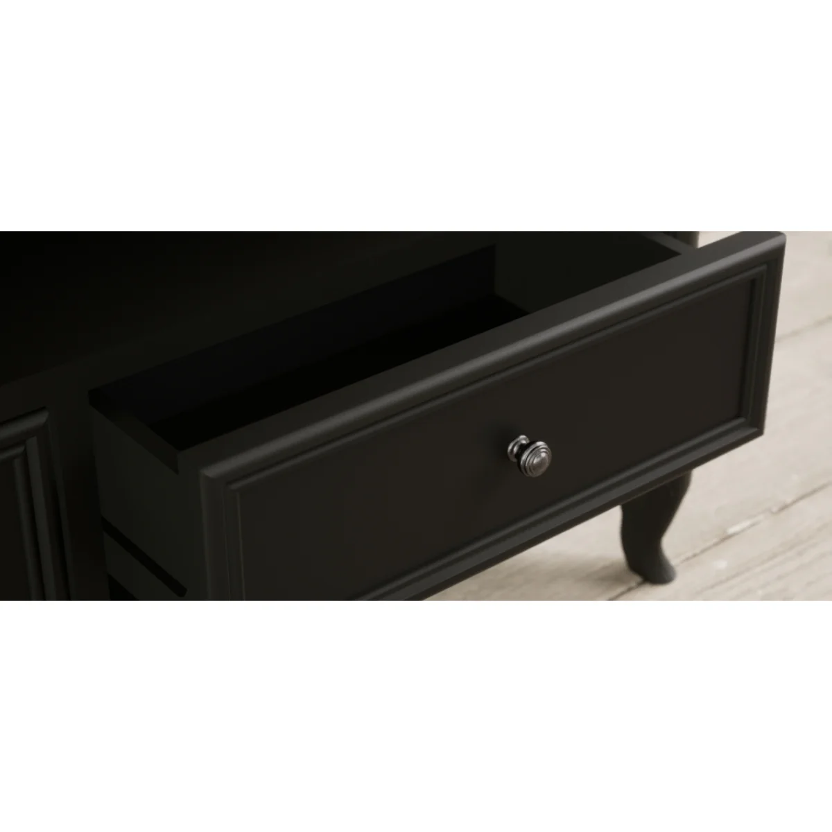 Chateau Noir Oak and Black Painted Corner TV Cabinet – image 10