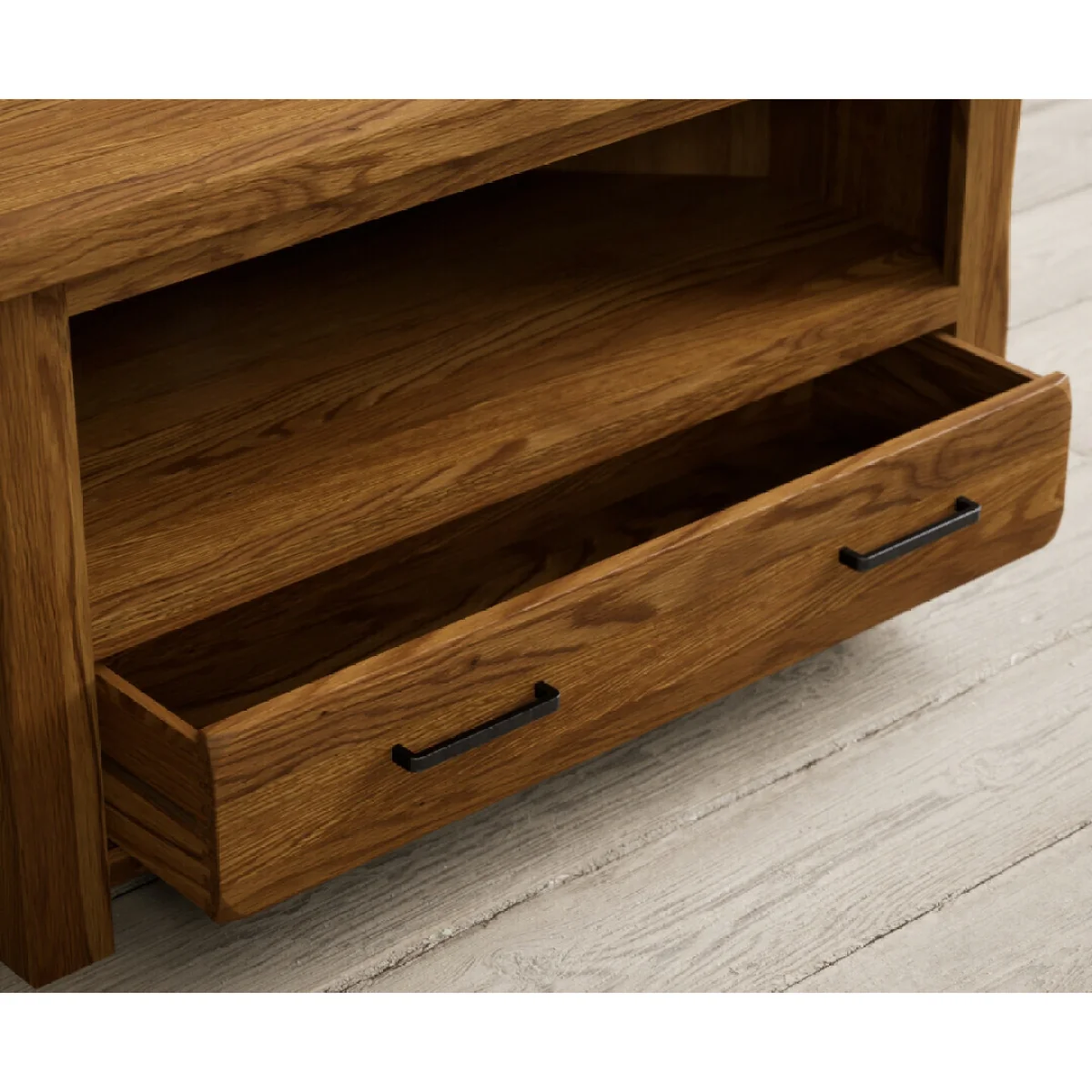 Harrogate Rustic Solid Oak Corner TV Cabinet – image 7