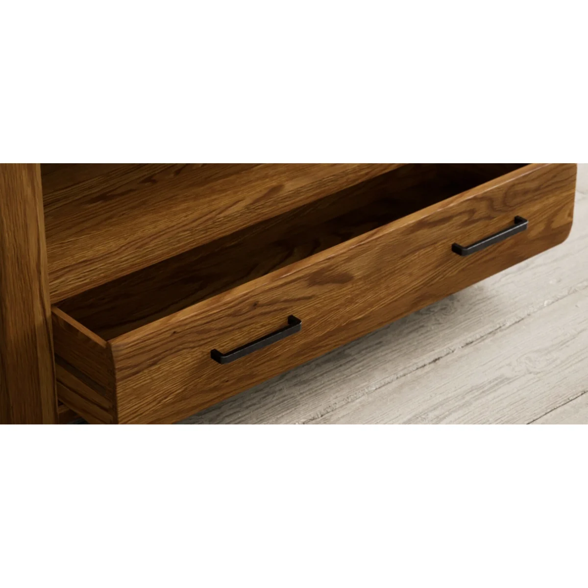 Harrogate Rustic Solid Oak Corner TV Cabinet – image 9