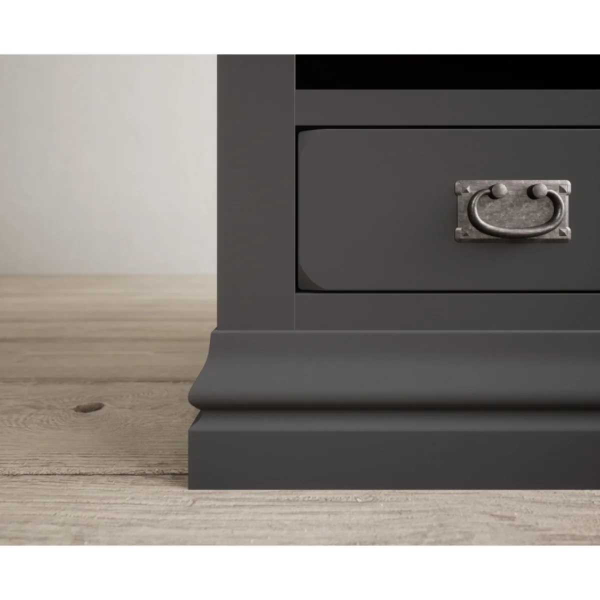 Charwood Oak and Charcoal Painted Corner TV Unit – image 5