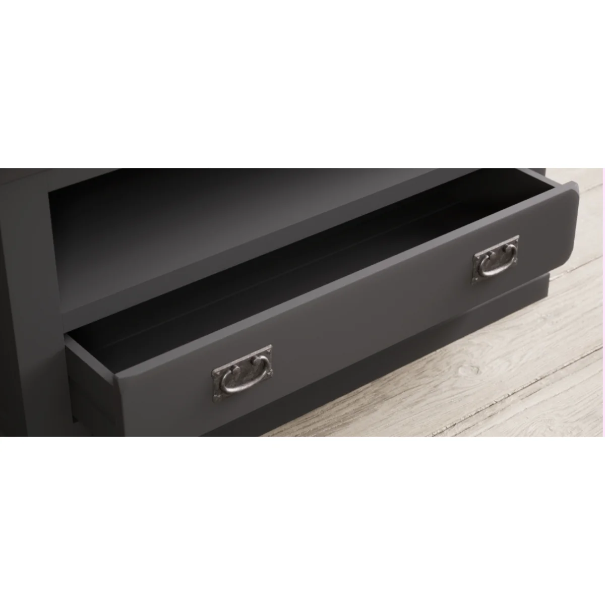 Charwood Oak and Charcoal Painted Corner TV Unit – image 9