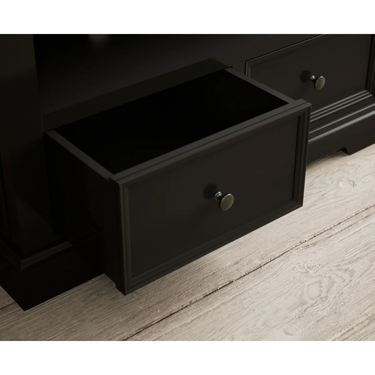 Charlton Oak and Black Painted Corner TV Cabinet – image 6
