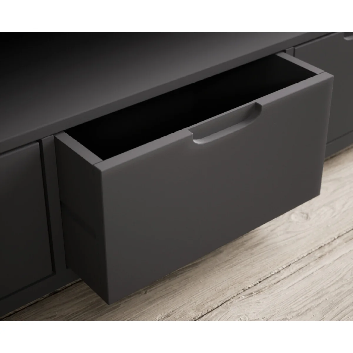 Bradwell Oak and Charcoal Painted Large TV Unit – image 7