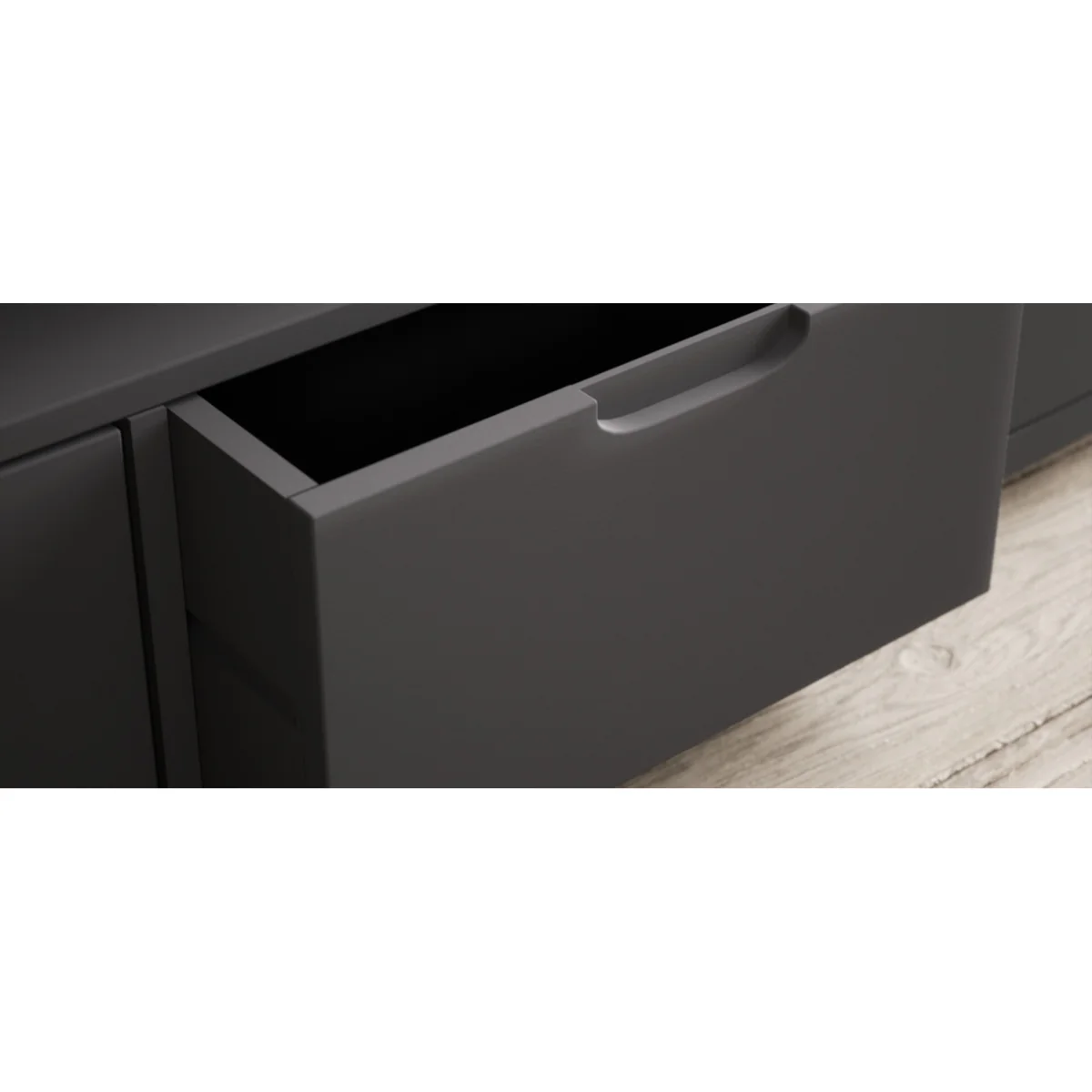 Bradwell Oak and Charcoal Painted Large TV Unit – image 9