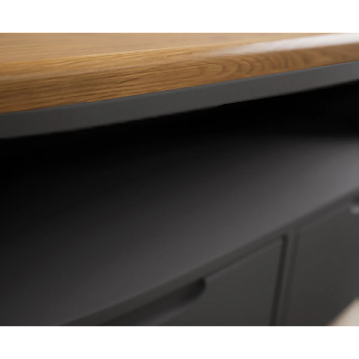 Bradwell Oak and Charcoal Painted Small TV Unit – image 7