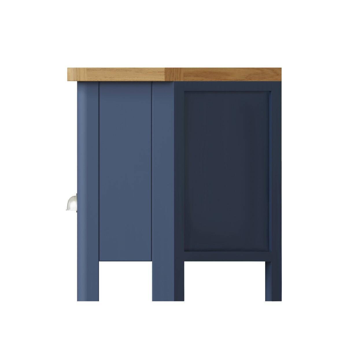 Cole Oak and Blue Corner TV Unit – image 5
