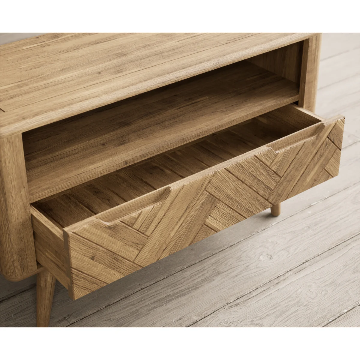 Parven Solid Oak Small TV Cabinet – image 6