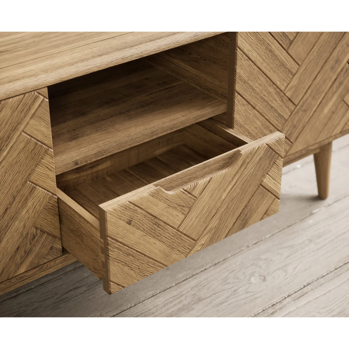 Parven Solid Oak Large TV Cabinet – image 7