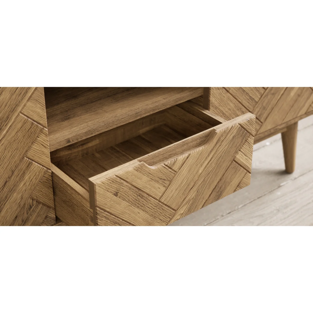 Parven Solid Oak Large TV Cabinet – image 10