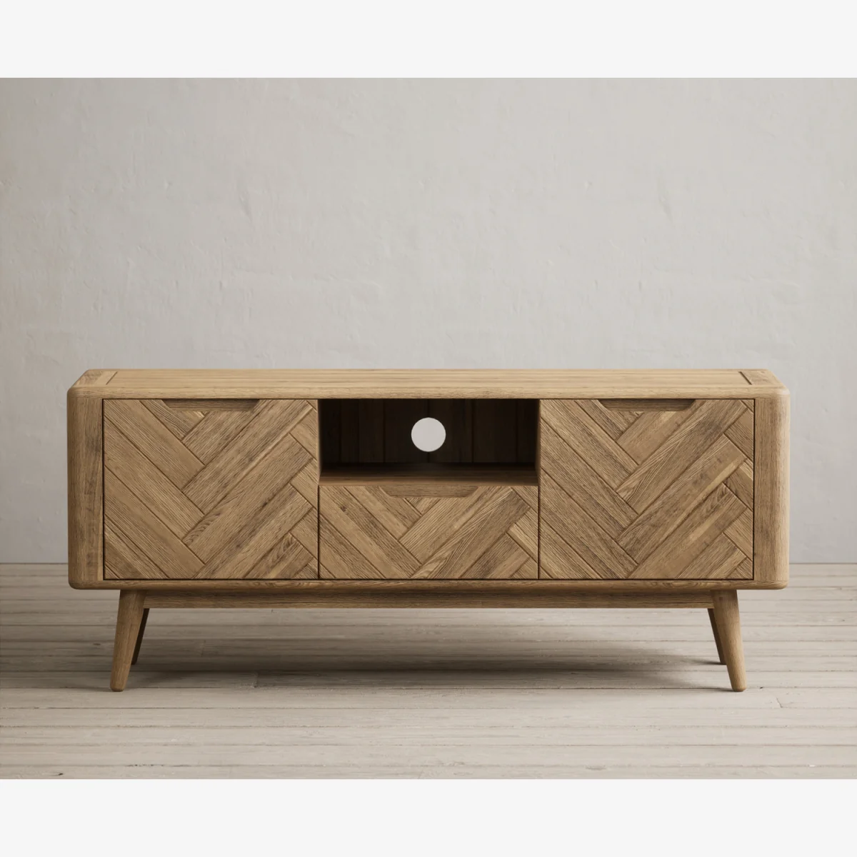 Parven Solid Oak Large TV Cabinet – image 1