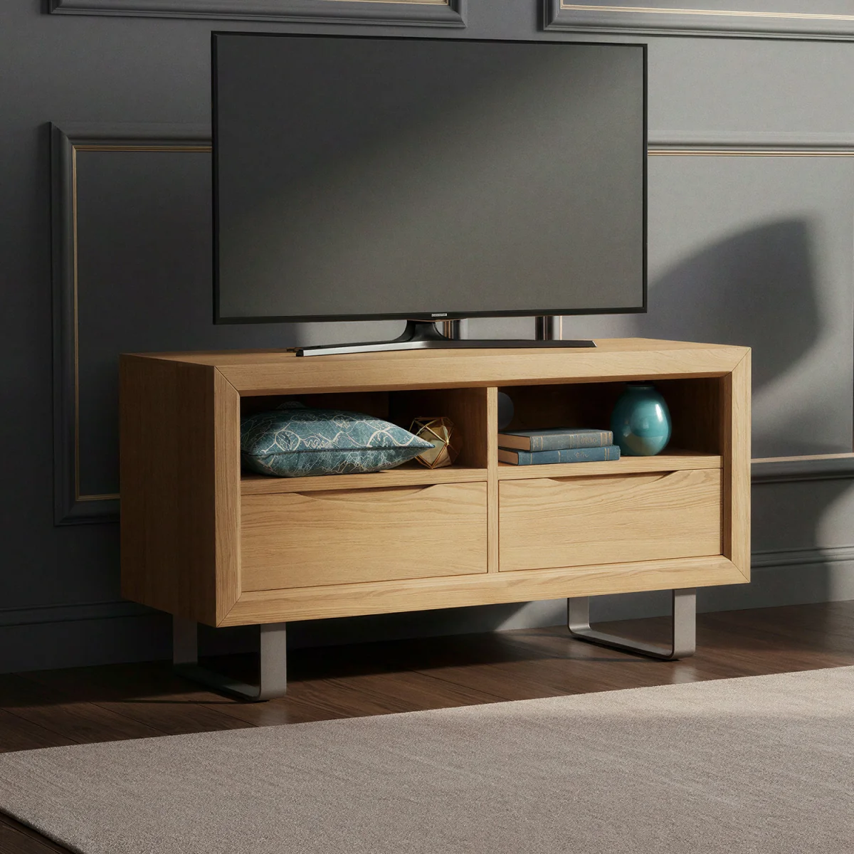 Parker Solid Oak Small TV Cabinet – image 2