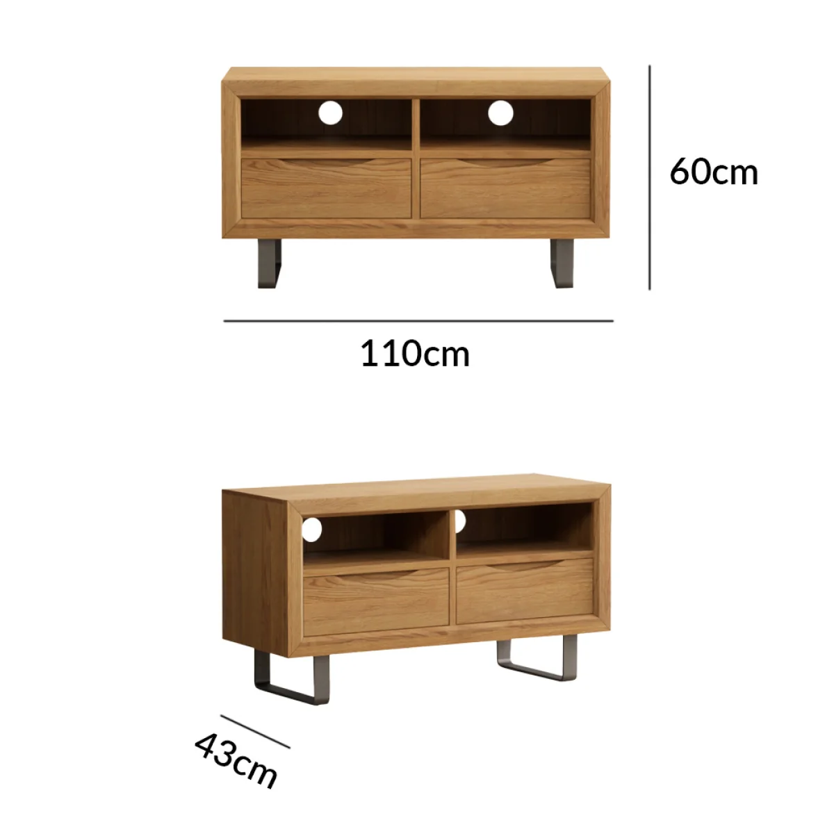 Parker Solid Oak Small TV Cabinet – image 8