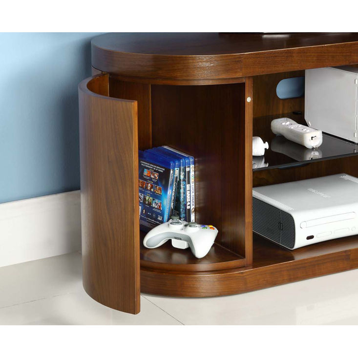 Corsair Walnut Oval TV Unit – image 3