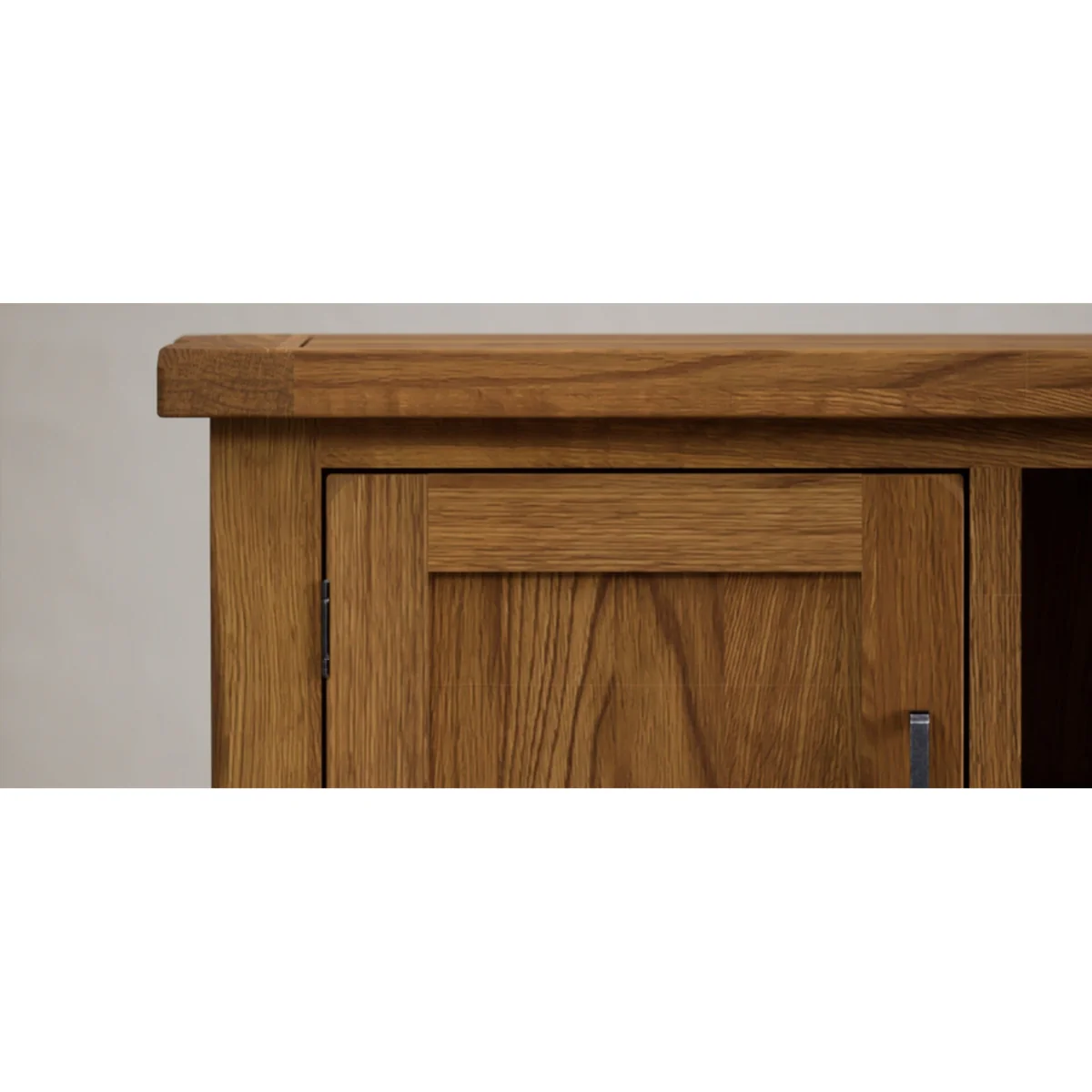 Harrogate Rustic Solid Oak Widescreen TV Cabinet – image 9