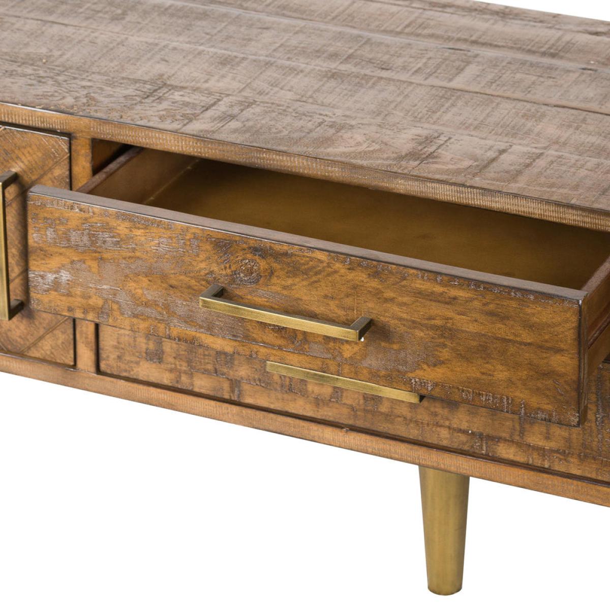 Hill Interiors Havana Large Media Unit in Gold – image 2