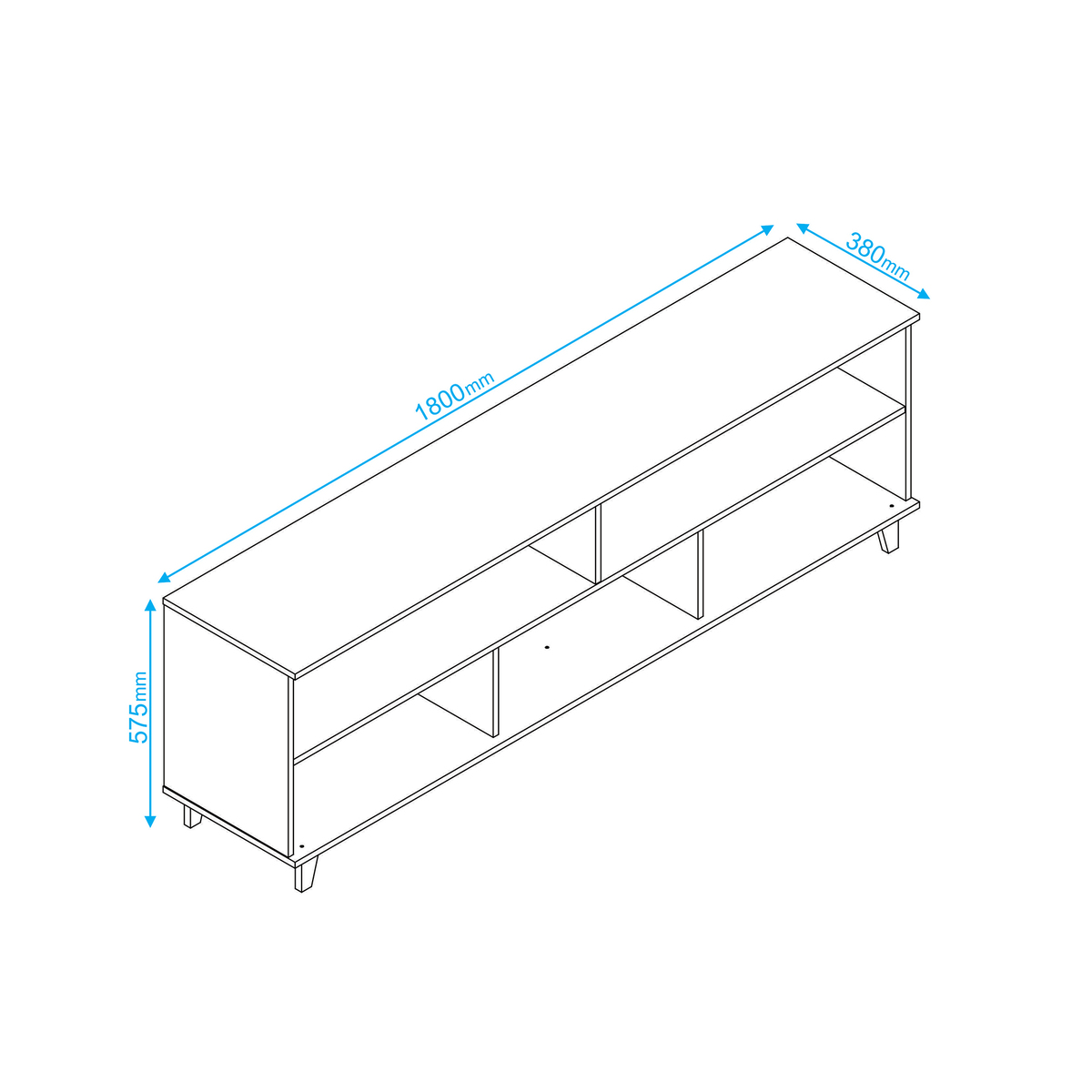 Oslo White TV Unit - 180cm – image 4