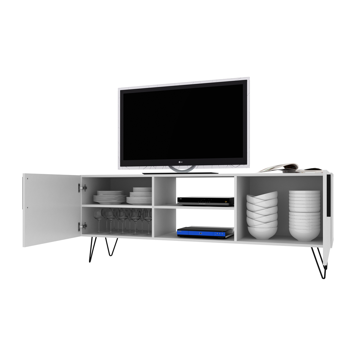 Memphis White TV Unit - 160cm – image 2