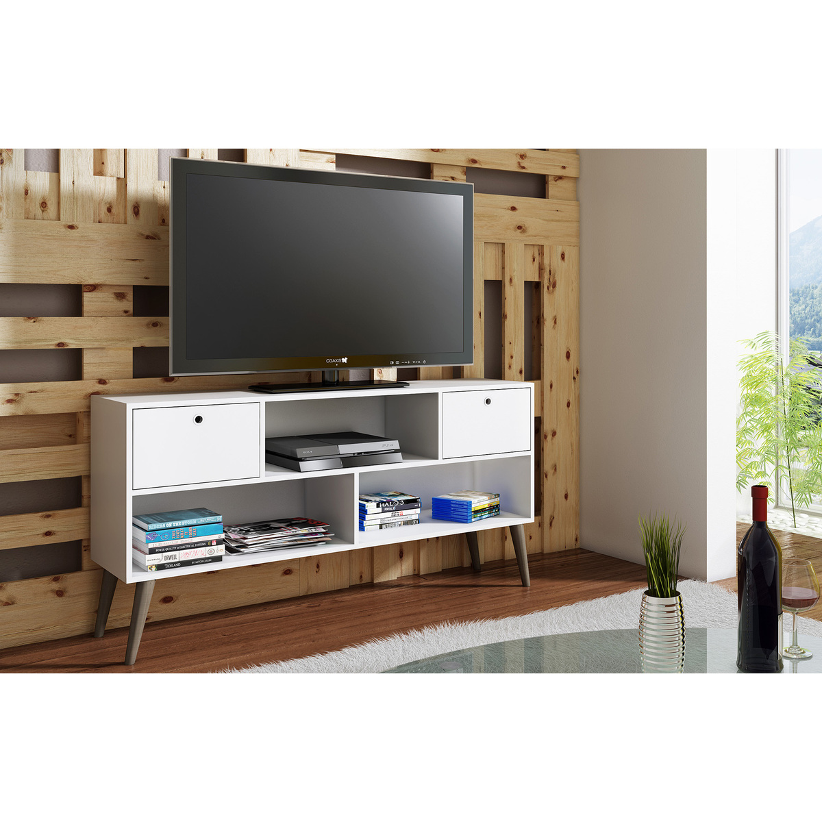 Savannah White TV Unit - 135cm – image 2
