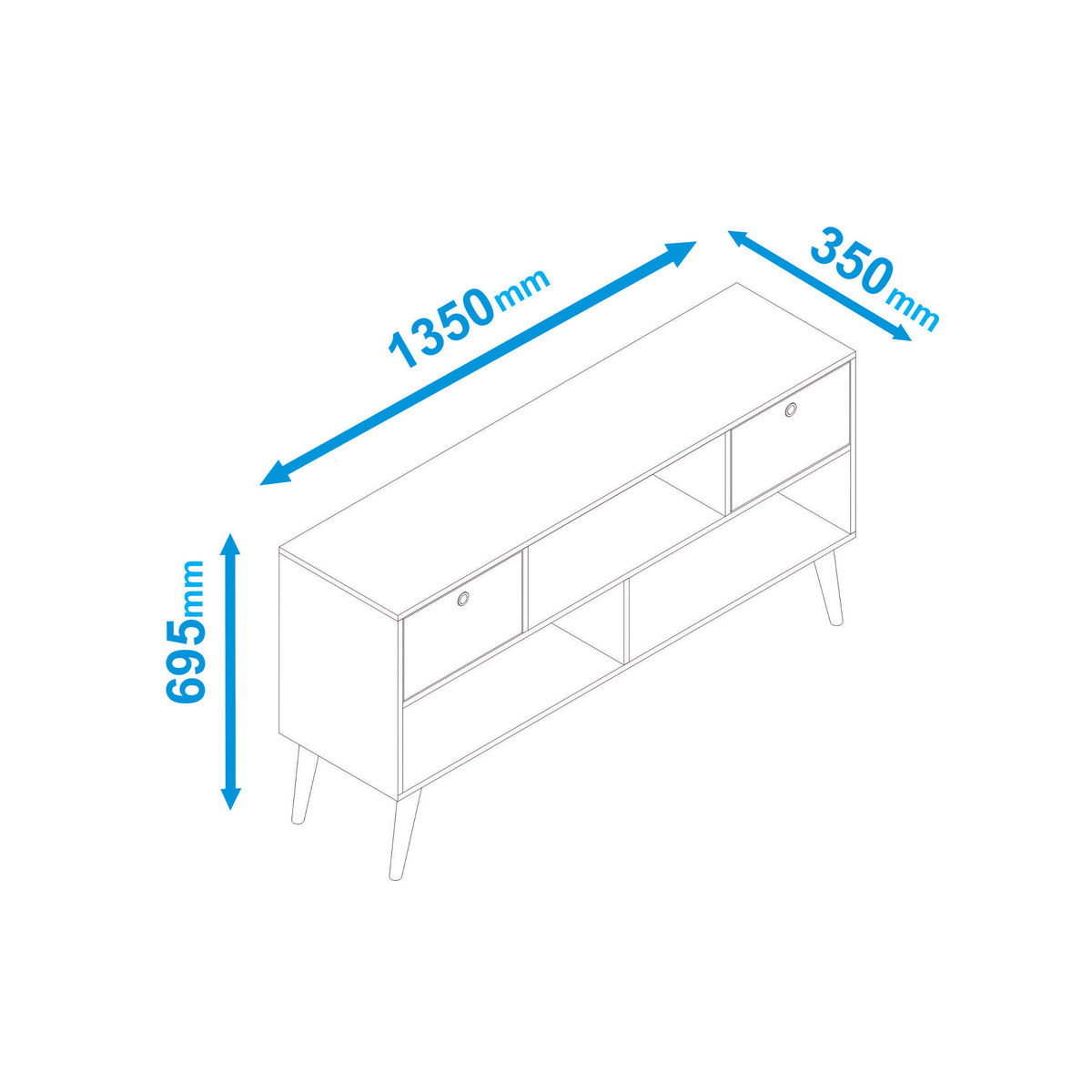 Savannah White TV Unit - 135cm – image 4