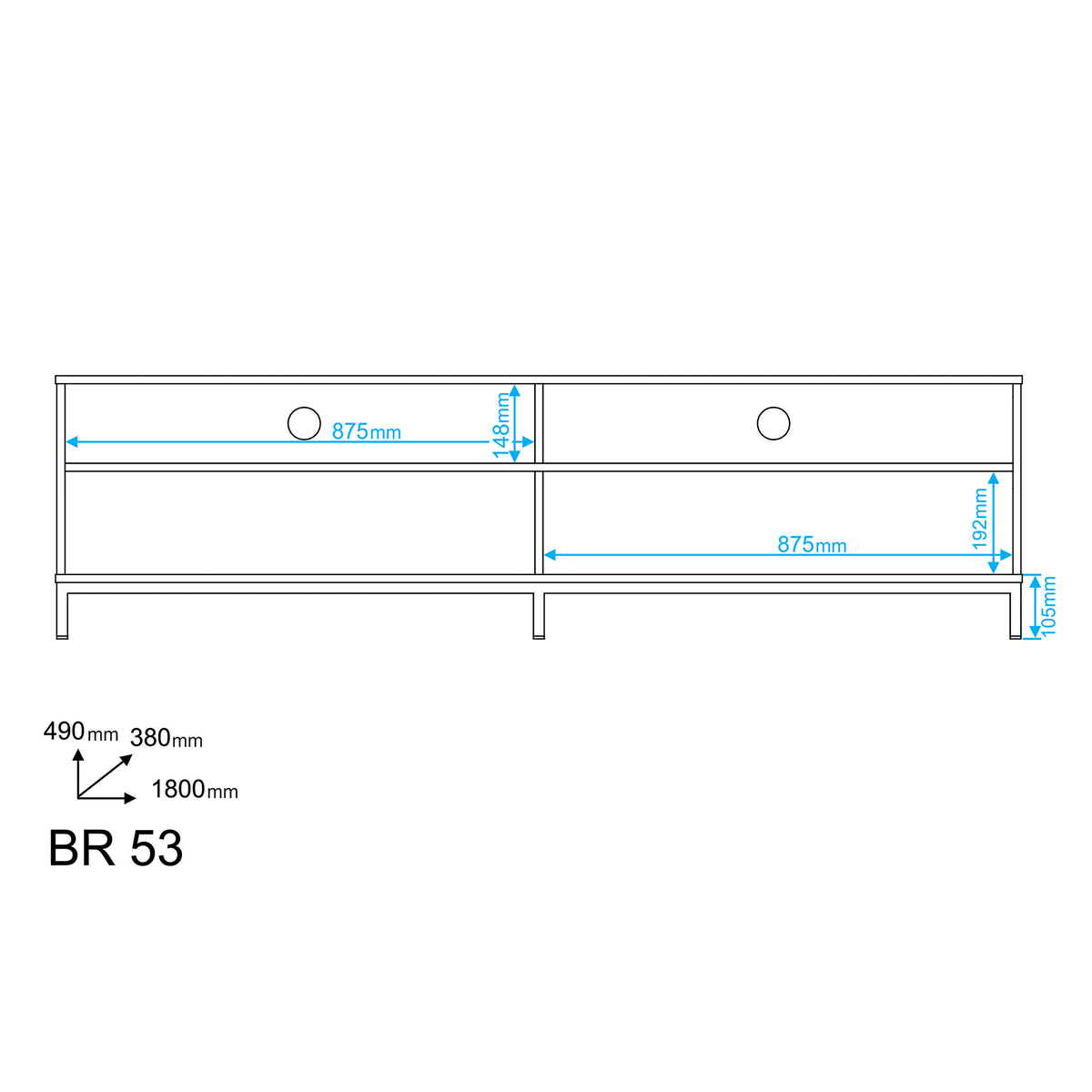 Vola White TV Unit - 180cm – image 4