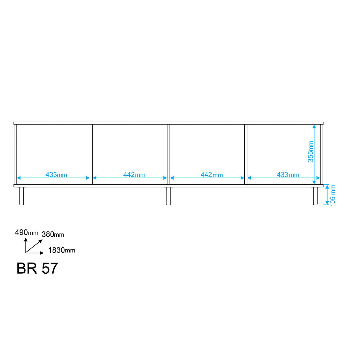 Brooklyn Black TV Unit - 183cm – image 5