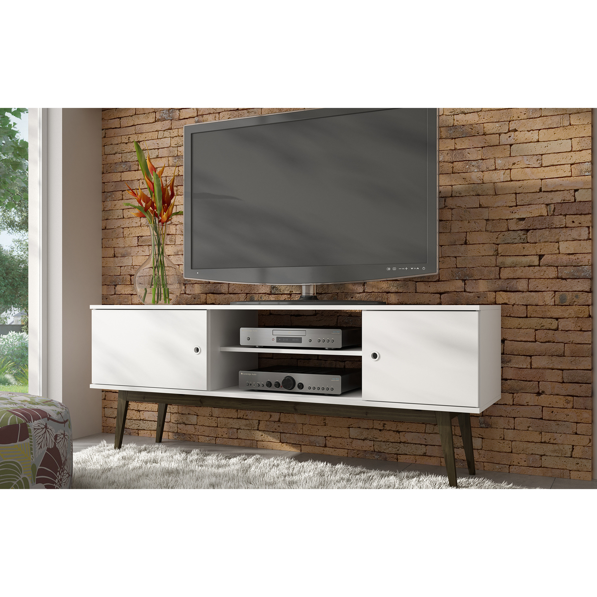Savannah White TV Unit - 150cm – image 2