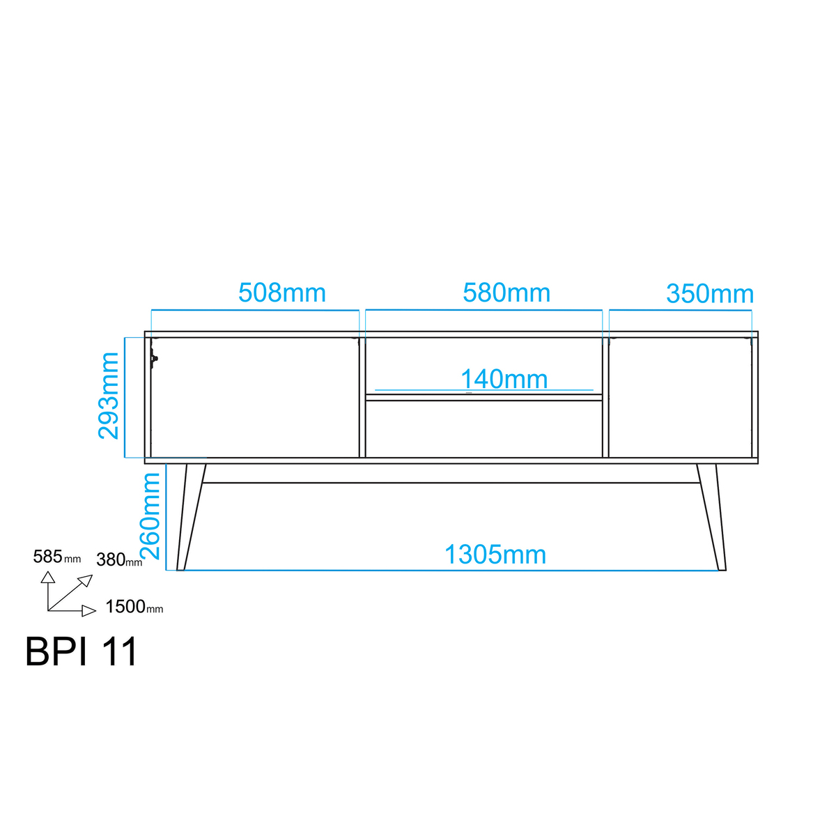 Savannah White TV Unit - 150cm – image 4