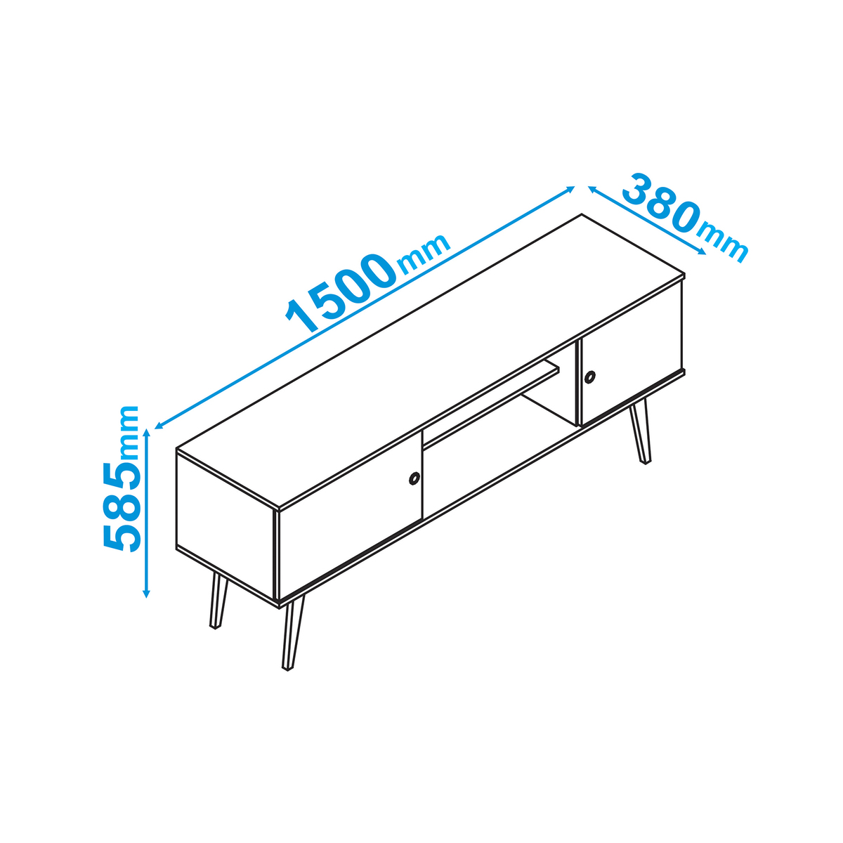 Savannah White TV Unit - 150cm – image 5