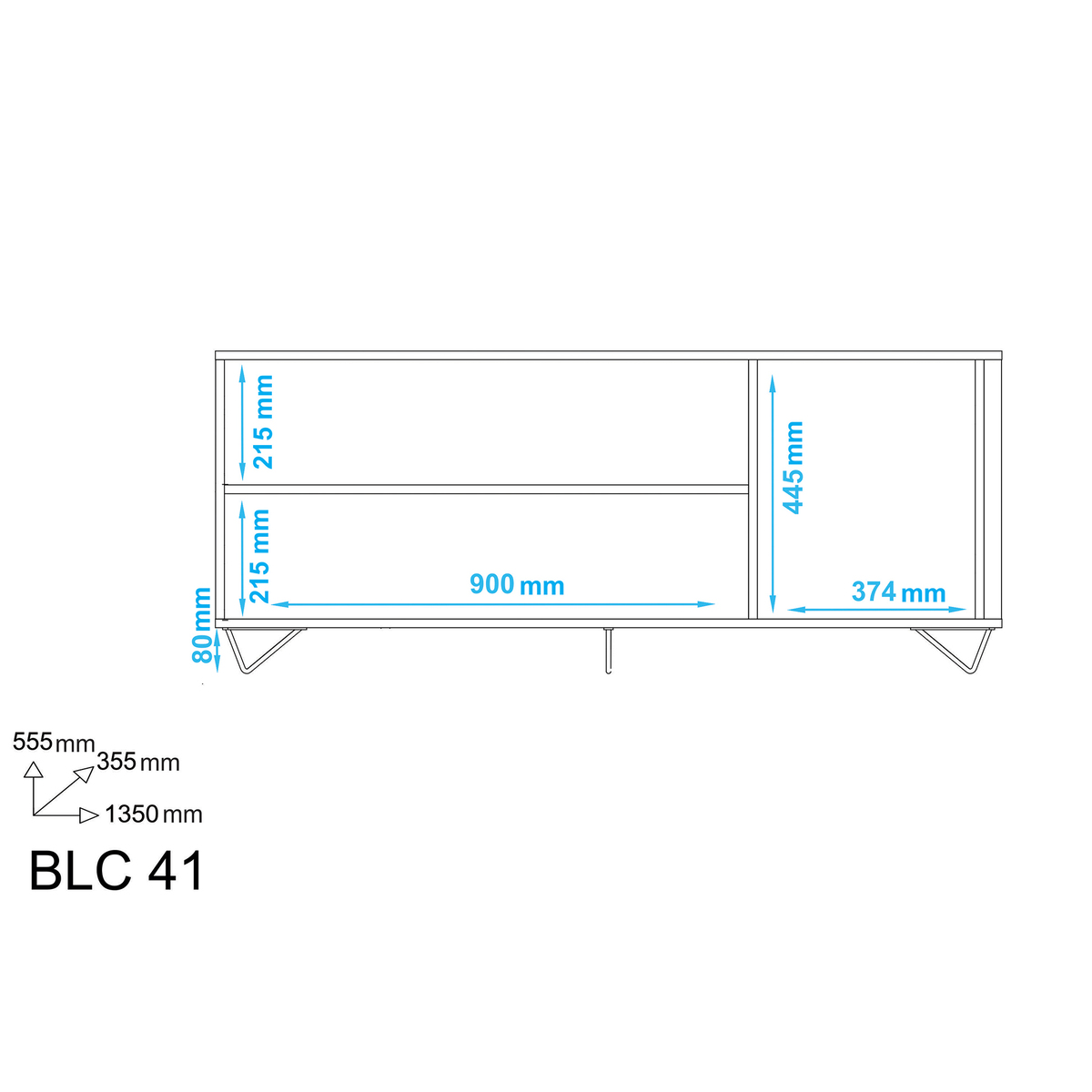 Phantom Black TV Unit - 135cm – image 5