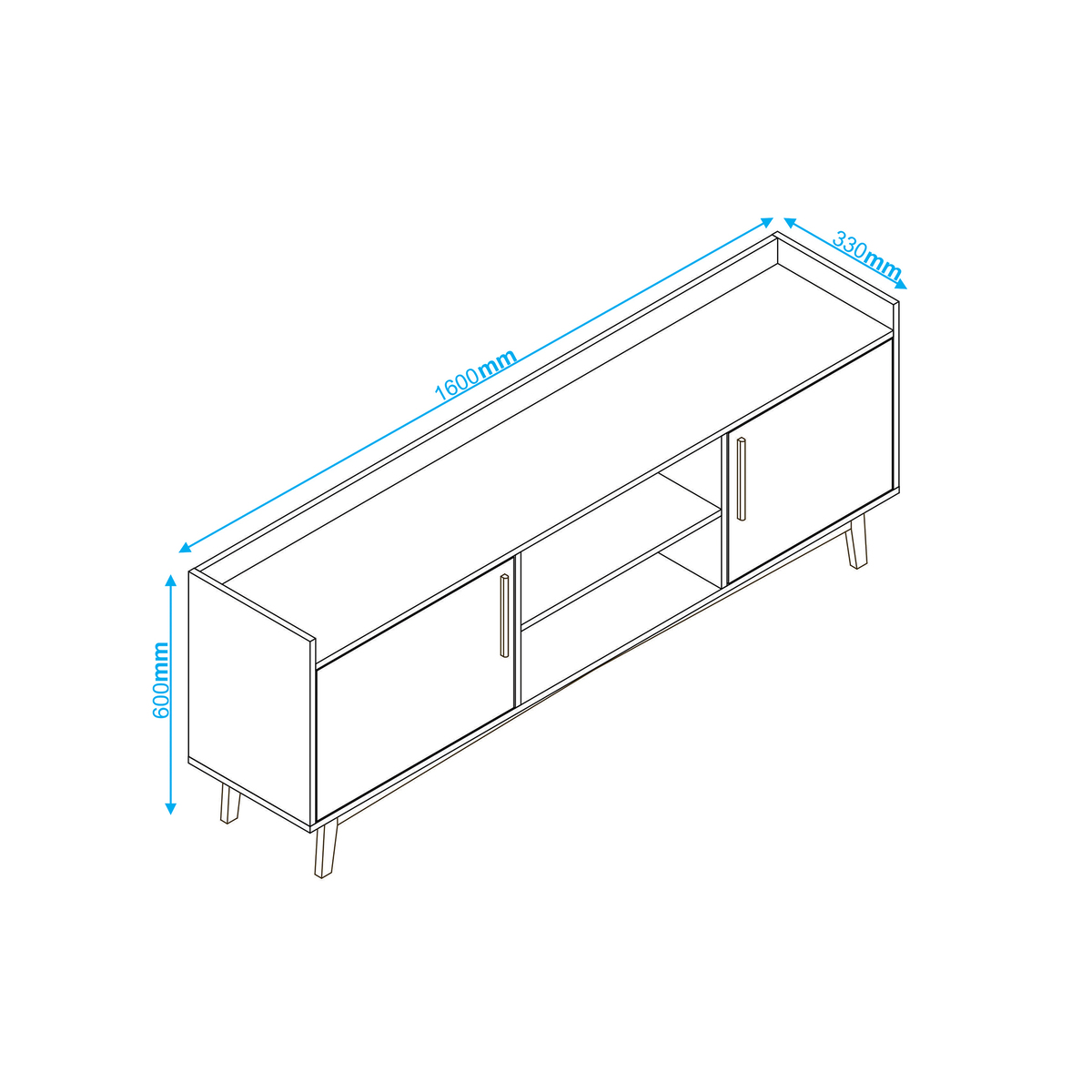 Nova White TV Unit - 150cm – image 4