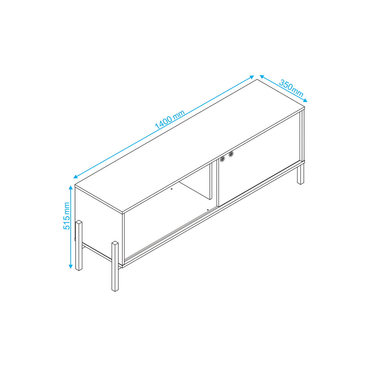 Phoenix White TV Unit - 140cm – image 3