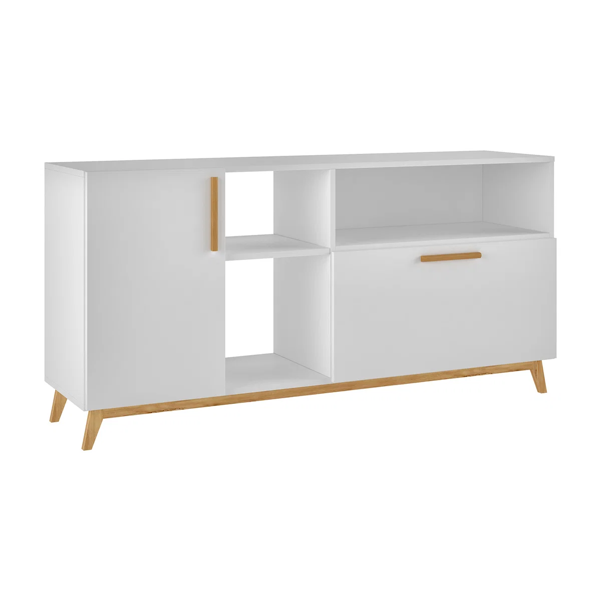 Dakota White Open TV Unit - 135cm – image 1