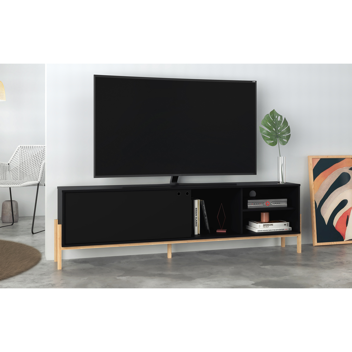 Phoenix Black TV Unit - 185cm – image 5