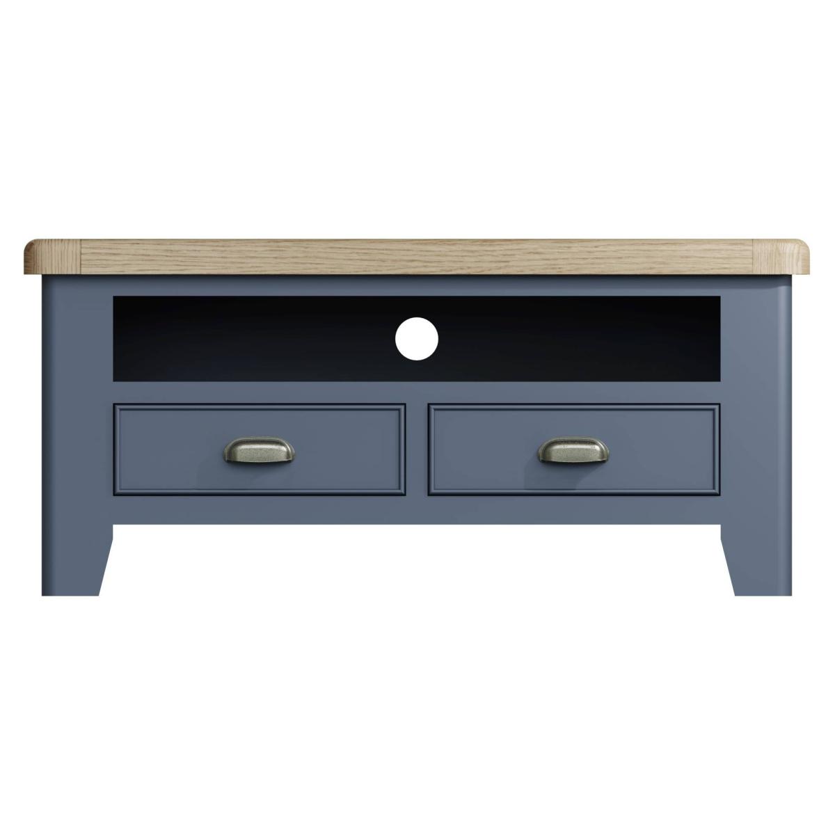 Downtown Hexham Painted Blue Standard TV Unit – image 2