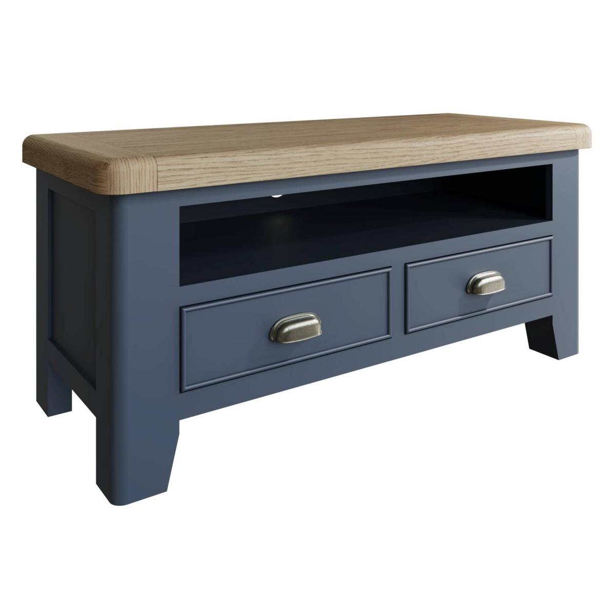 Downtown Hexham Painted Blue Standard TV Unit – image 3
