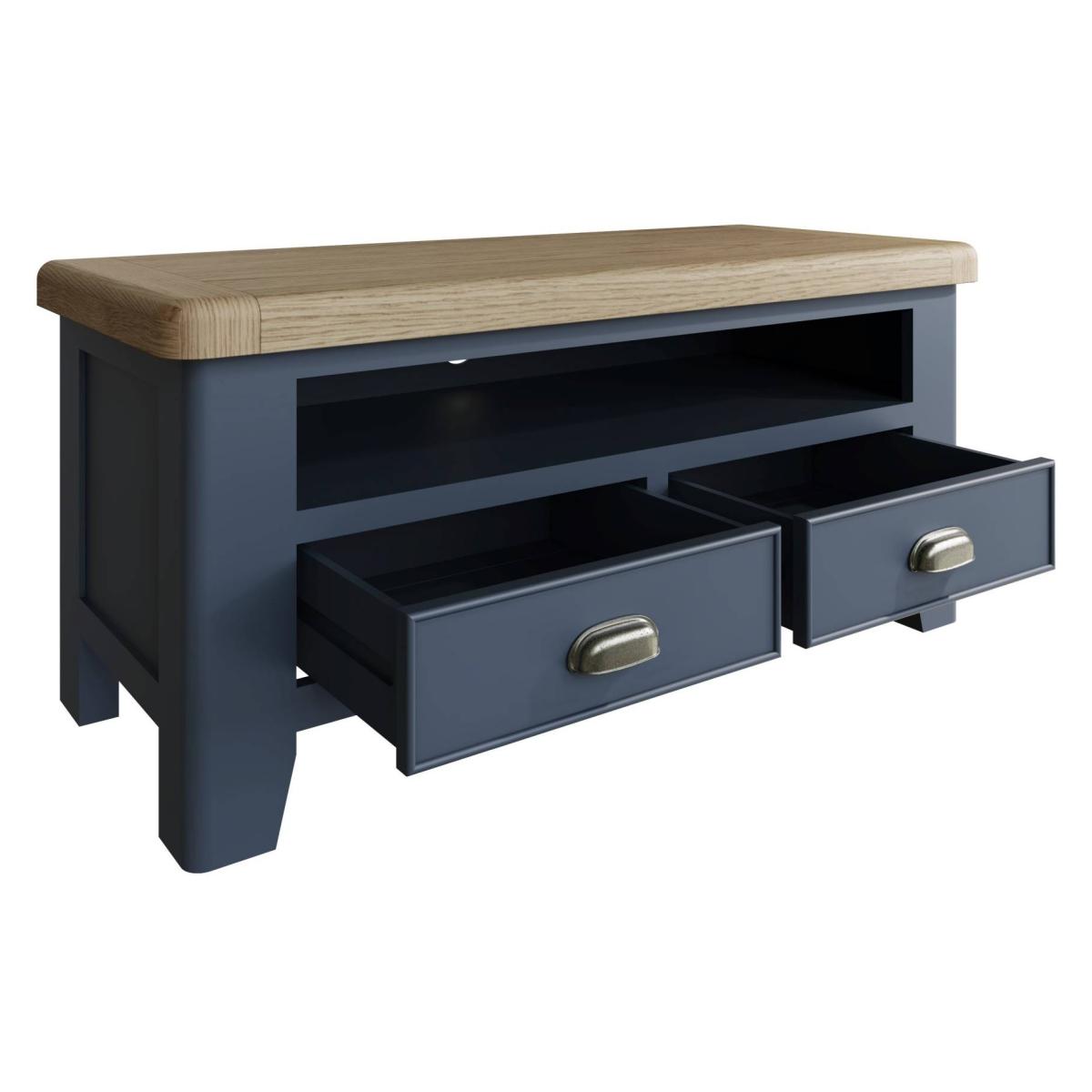Downtown Hexham Painted Blue Standard TV Unit – image 4