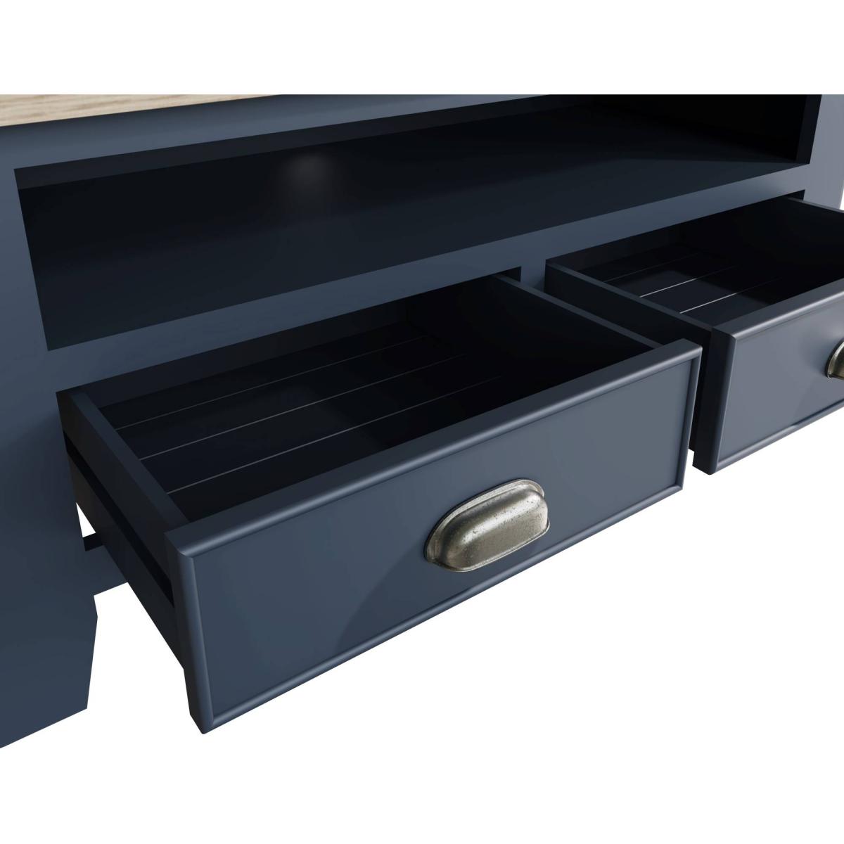 Downtown Hexham Painted Blue Standard TV Unit – image 7