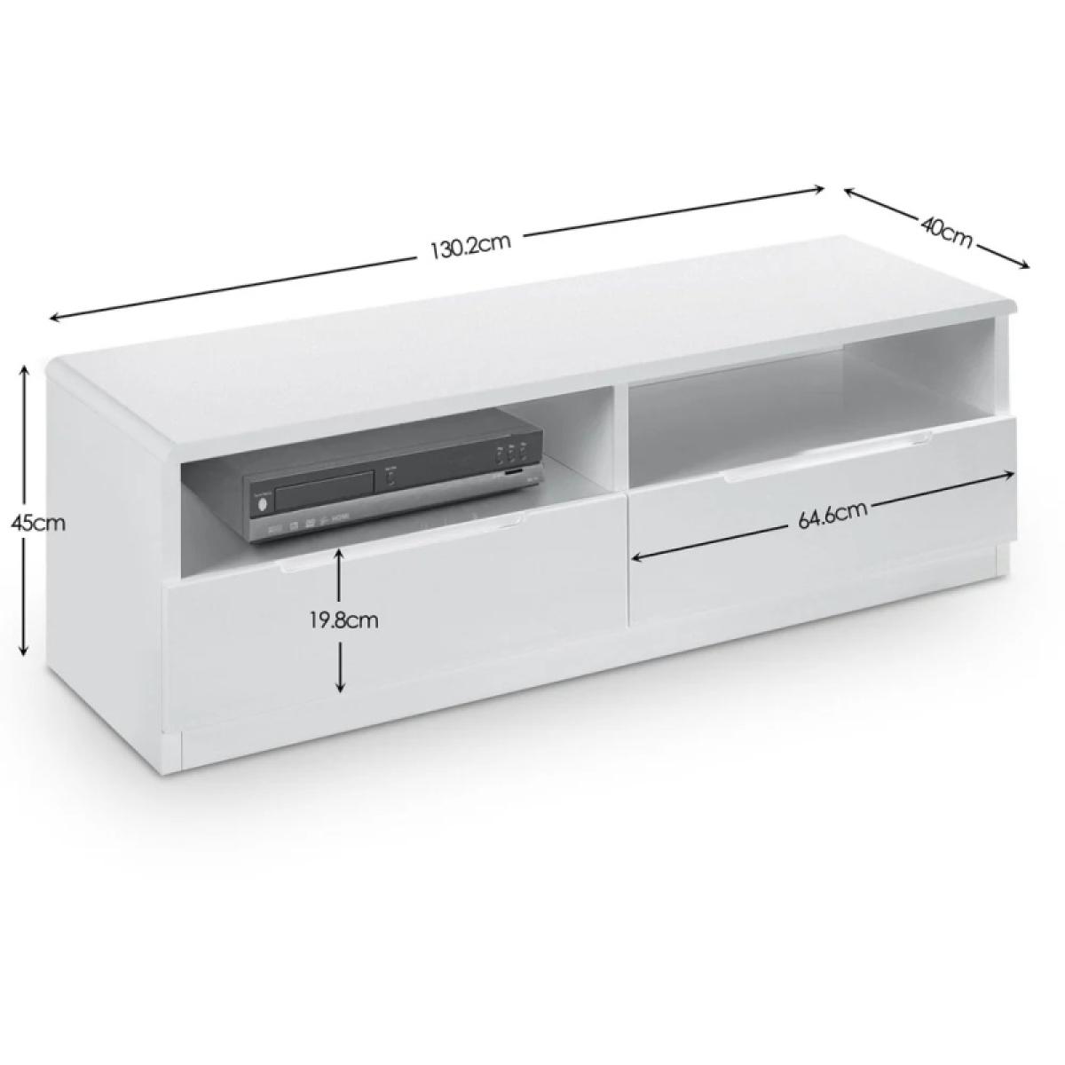 Julian Bowen Manhattan 2 Drawer Media Unit In White – image 5