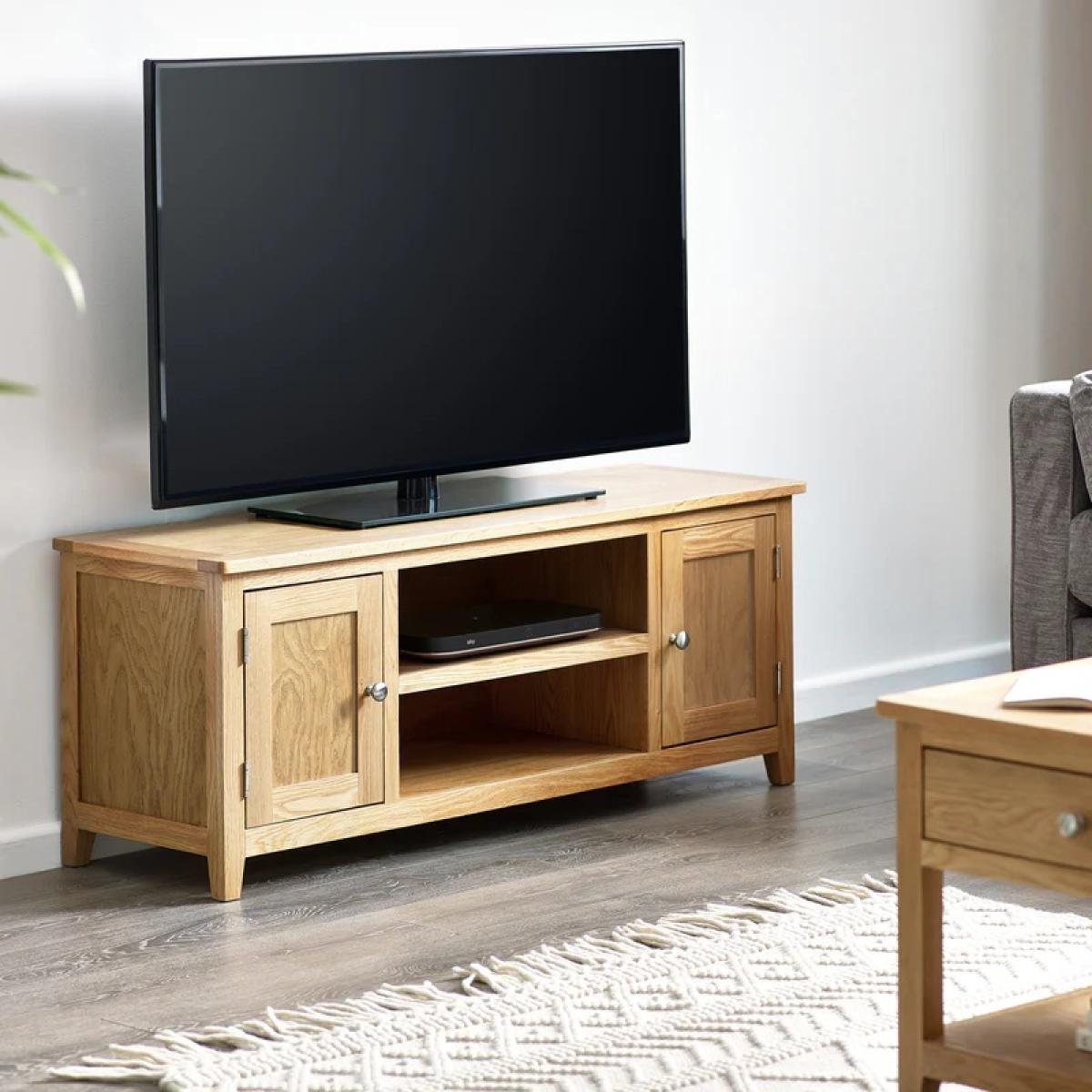 Julian Bowen Mallory Widescreen TV Unit In LightWood – image 1