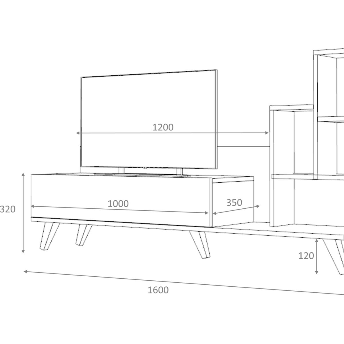 Bingo White TV Unit - Modern and Stylish design - White – image 2