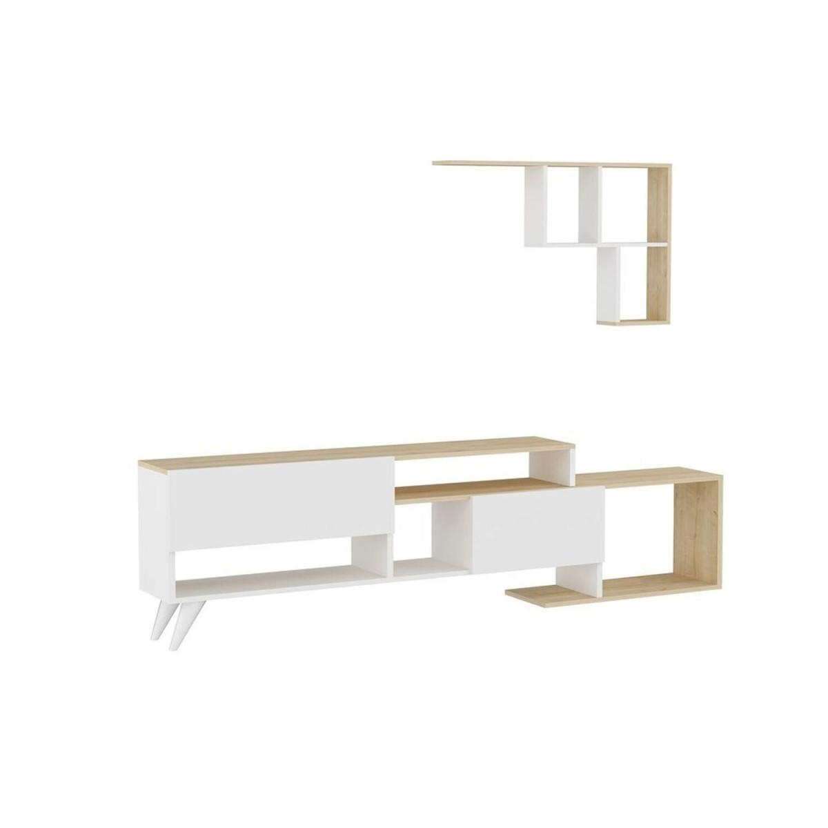 Hadise TV Unit White Oak - White & Oak – image 3