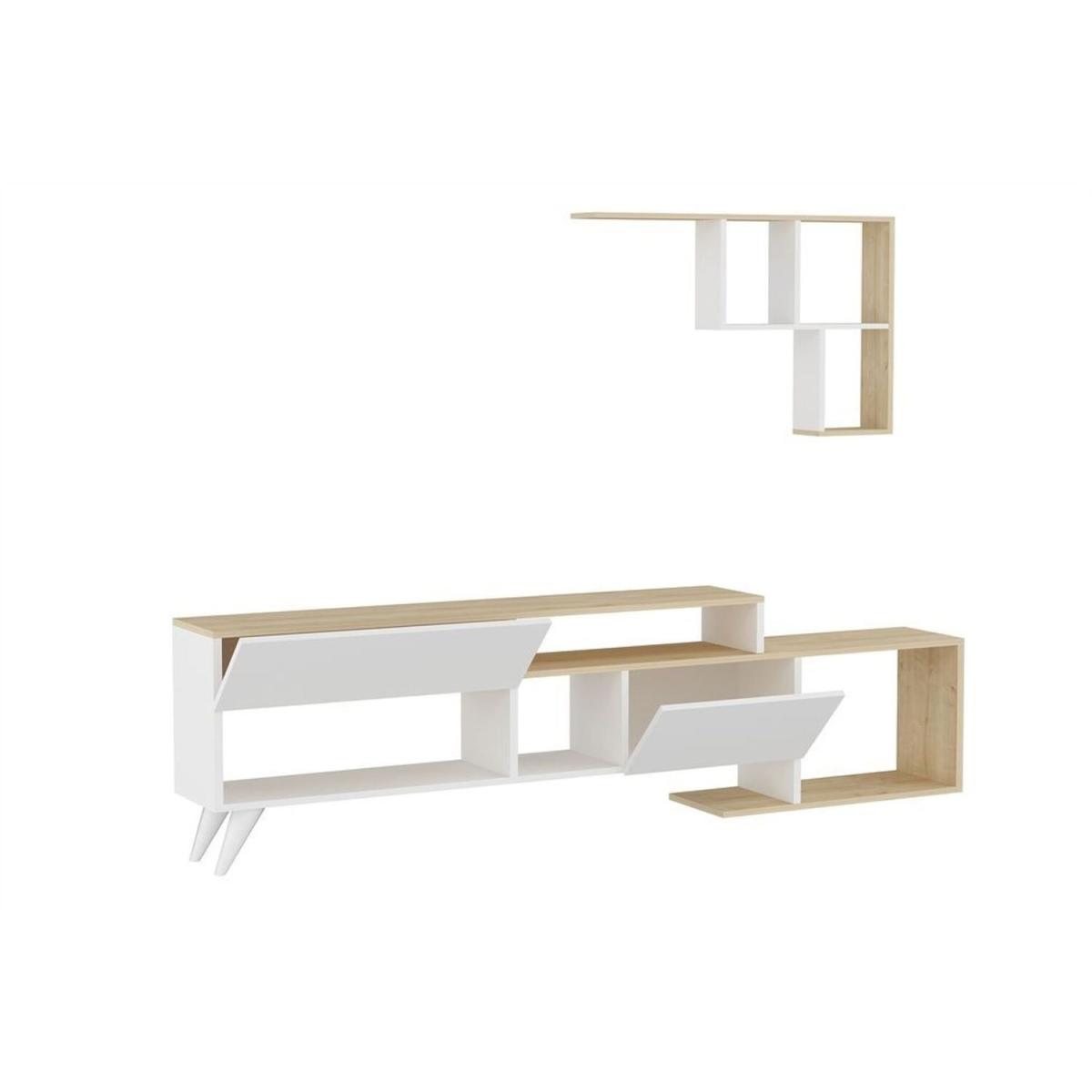 Hadise TV Unit White Oak - White & Oak – image 4