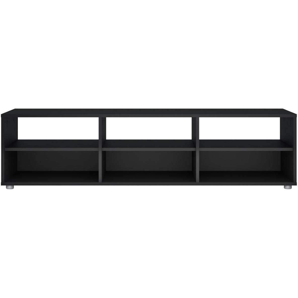 Shelved Media TV Unit - Black – image 2