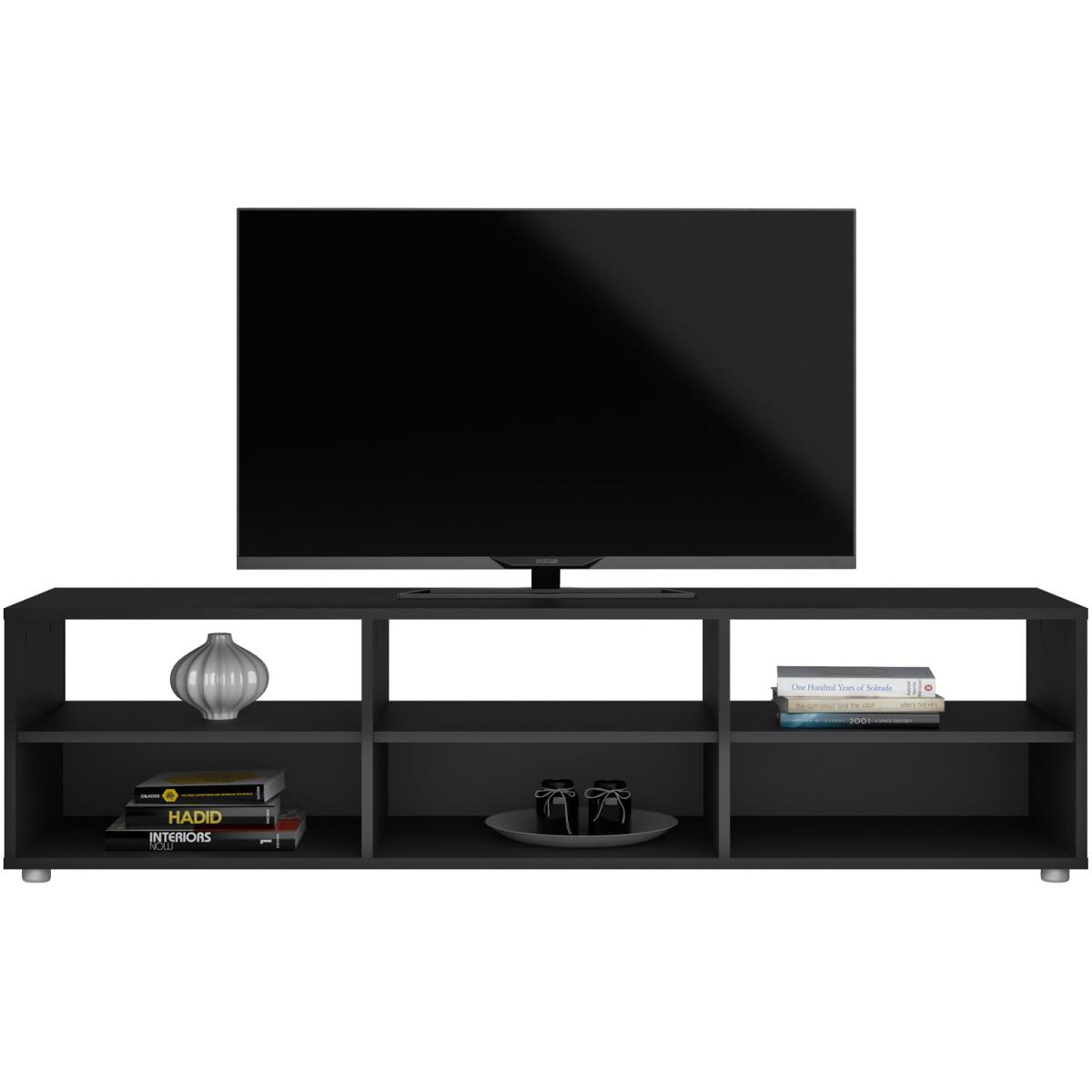 Shelved Media TV Unit - Black – image 7
