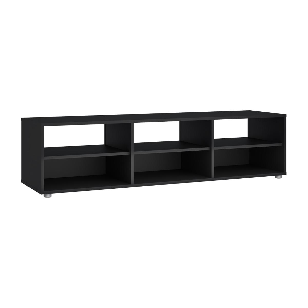 Shelved Media TV Unit - Black – image 1