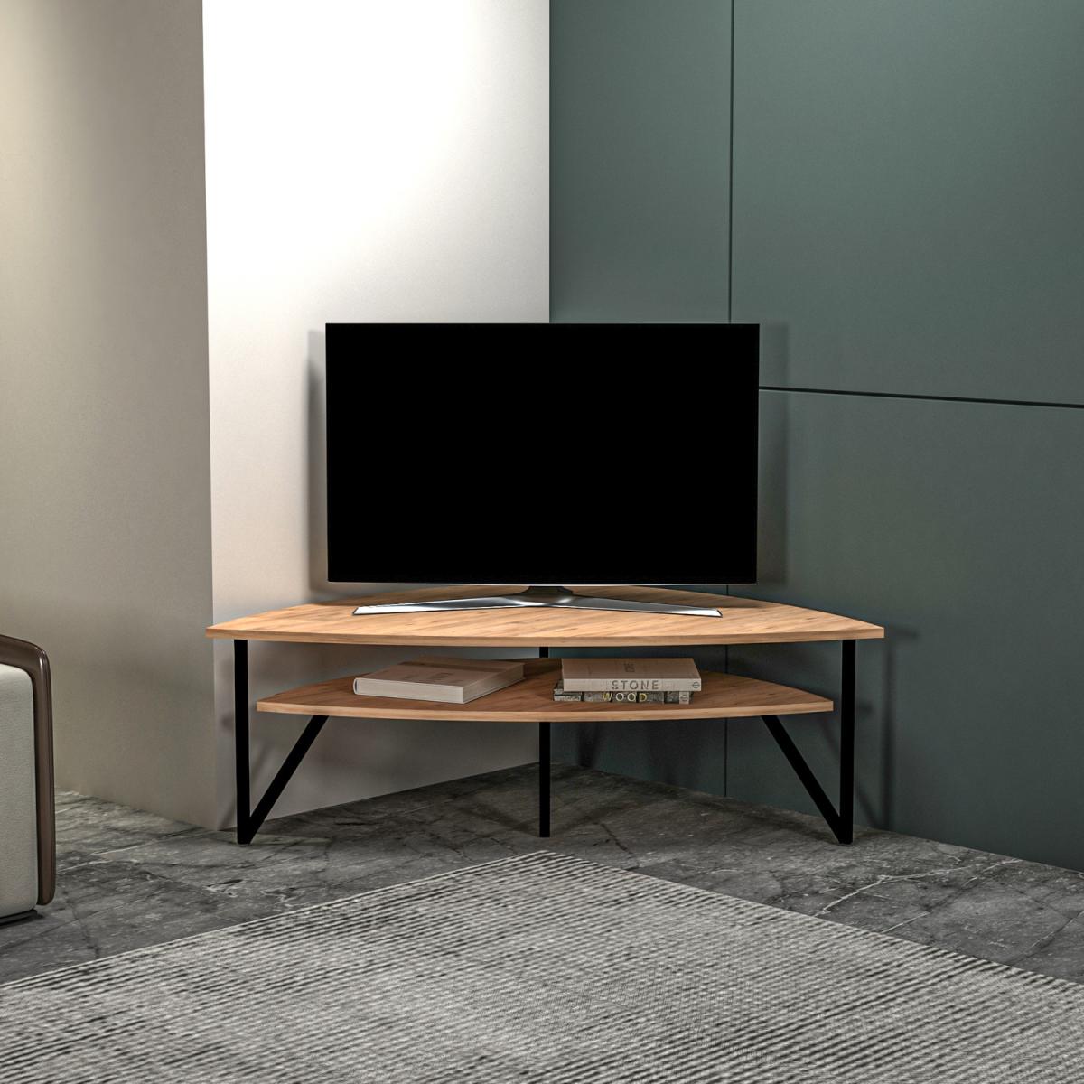 Galen Corner TV Stand Entertainment Center - Atlantic Pine – image 2