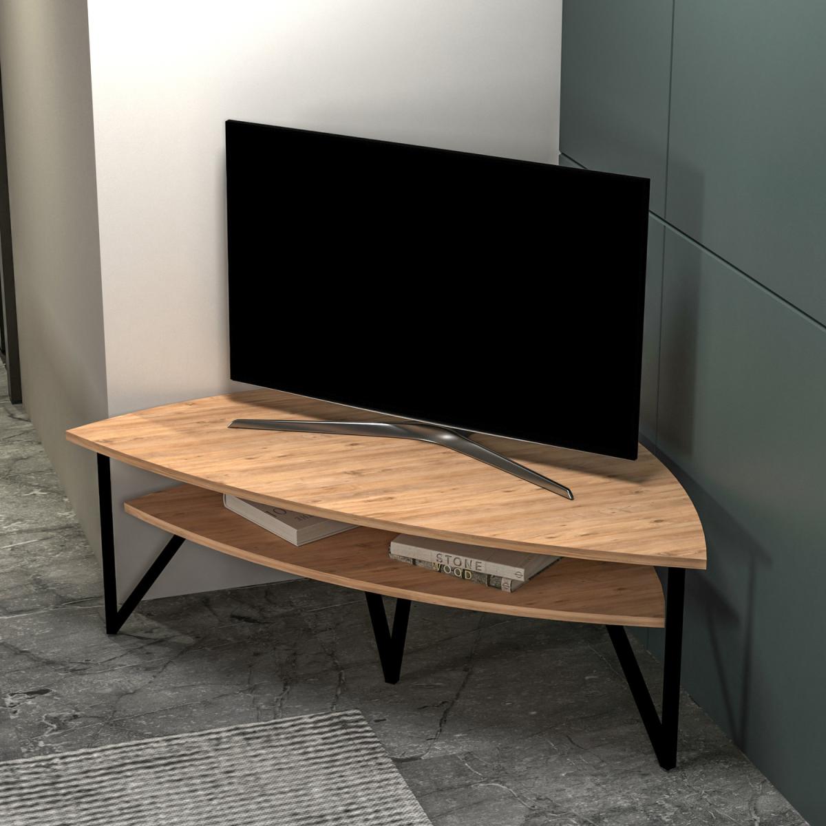 Galen Corner TV Stand Entertainment Center - Atlantic Pine – image 3